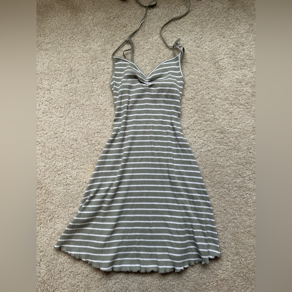 Abercrombie and Fitch Ribbed Knit Halter Dress